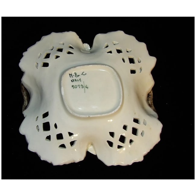 * Vintage N & C Italy Decorative Porcelain Dish - 5
