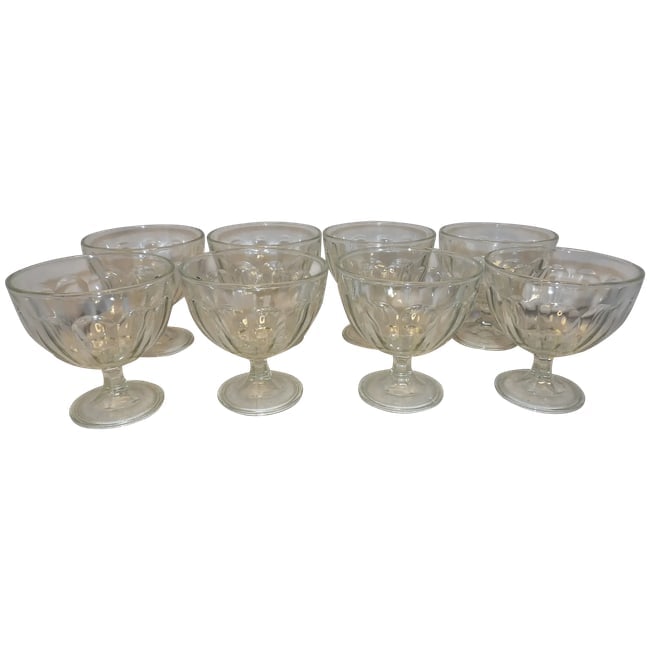 MCM KIG Indonesia Restaurant Style Shrimp Cocktail or Ice Cream Sundae Glasses: These MCM KIG Indonesia Restaurant Style Shrimp Cocktail or Ice Cream Sundae Glasses are exactly alike the ones we used to get shrimp cocktail in during the 60's. They would have 6-12 shrimp hanging