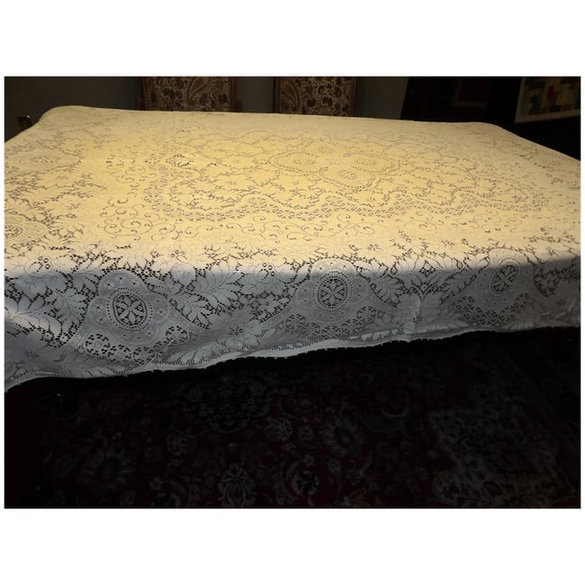 Lace Tablecloth Machine Made - 5