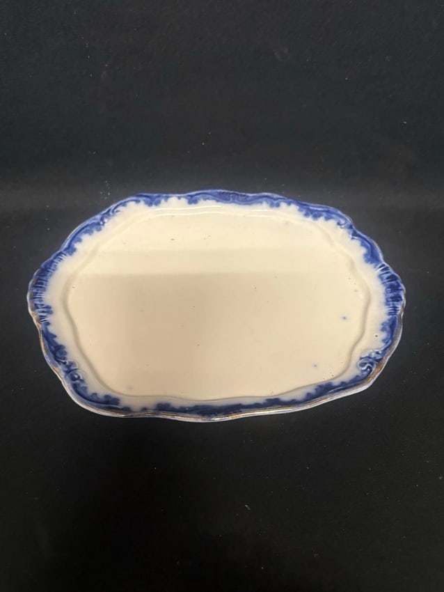Flow Blue Covered Cheese Dish - 3