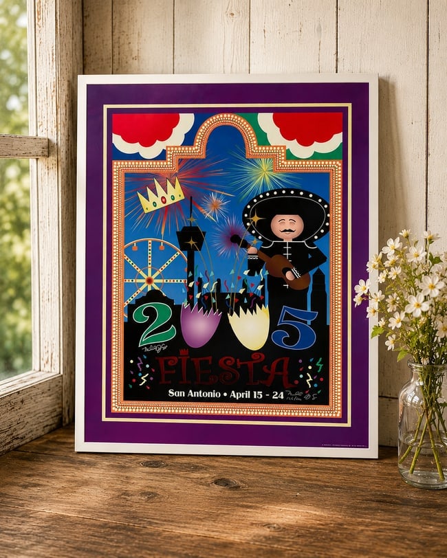 2005 Fiesta San Antonio Signed & Numbered Limited Edition Poster by Michael Cruz (1 of 4)
