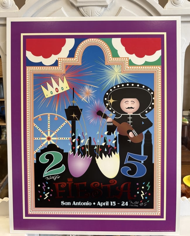 2005 Fiesta San Antonio Signed & Numbered Limited Edition Poster by Michael Cruz - 4
