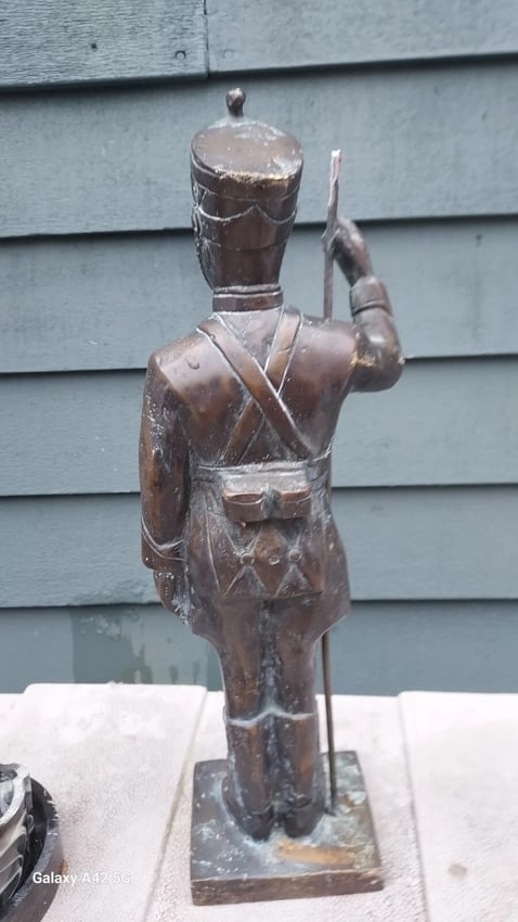 Dubois sculpture 1887 bronze 18" soldier 45 lbs - 4