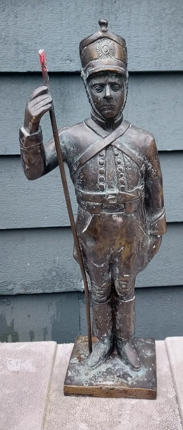 Dubois sculpture 1887 bronze 18" soldier 45 lbs - 6