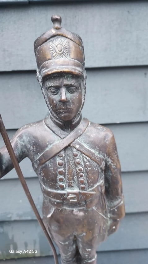 Dubois sculpture 1887 bronze 18" soldier 45 lbs - 7