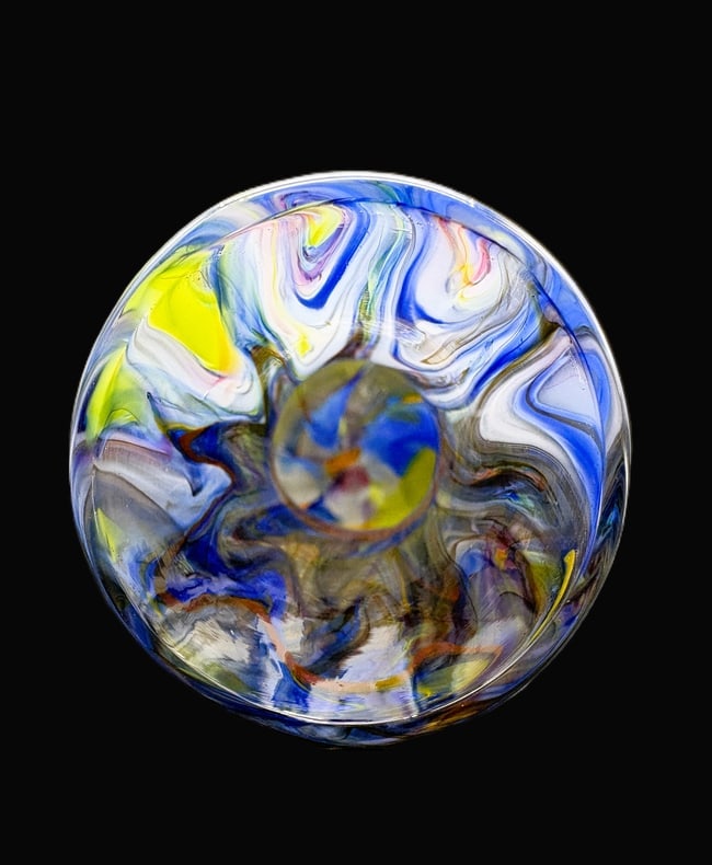 Michael Anchin Studio Art Glass Vase Signed - 6