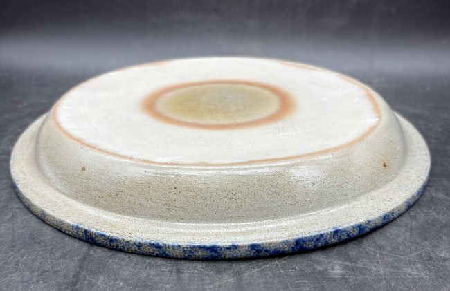 1988 Eldreth Stoneware Pottery Christmas Pie Plate - 7