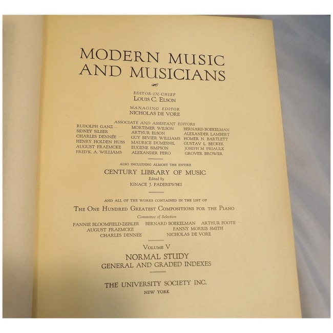 Modern Music and Musicians Piano Compositions Volume V The University Society Inc. 1918 - 6