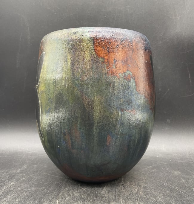 Hand Thrown HAROLD LONG CHEROKEE POTTERY RAKU - 3
