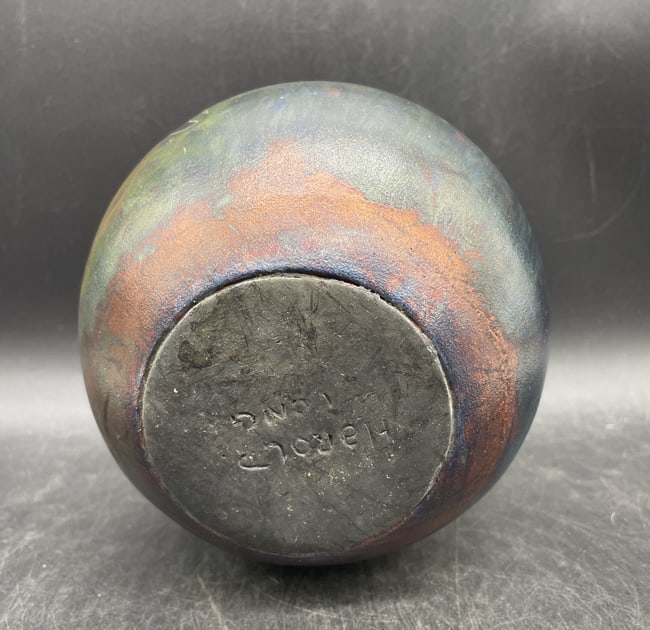 Hand Thrown HAROLD LONG CHEROKEE POTTERY RAKU - 7