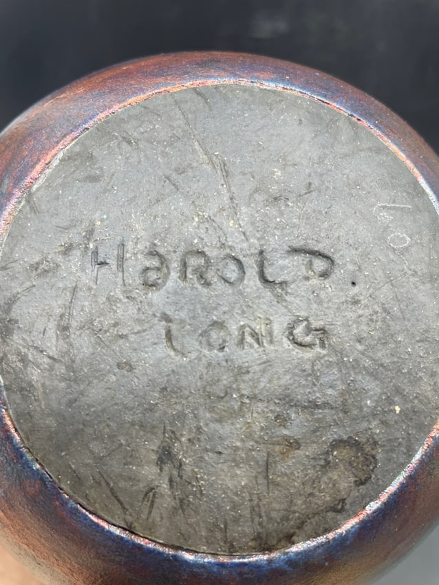 Hand Thrown HAROLD LONG CHEROKEE POTTERY RAKU - 8