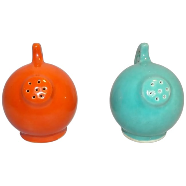 Red Wing Gypsy Trail Salt and Pepper Shakers: This pair of Red Wing Gypsy Trail Salt and Pepper Shakers is in excellent condition. They are missing the stoppers, which can be easily found as cork or plastic stoppers. They measure 3" x 3". No