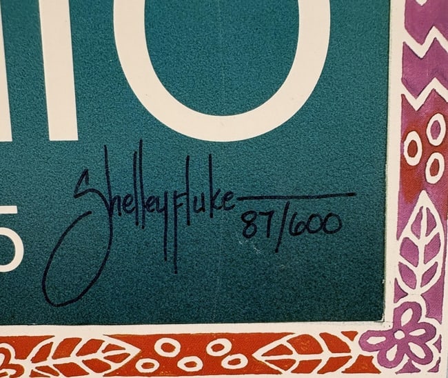 Signed Shelley Fluke Fiesta San Antonio 1999 Limited Edition Poster 87/600 - 3