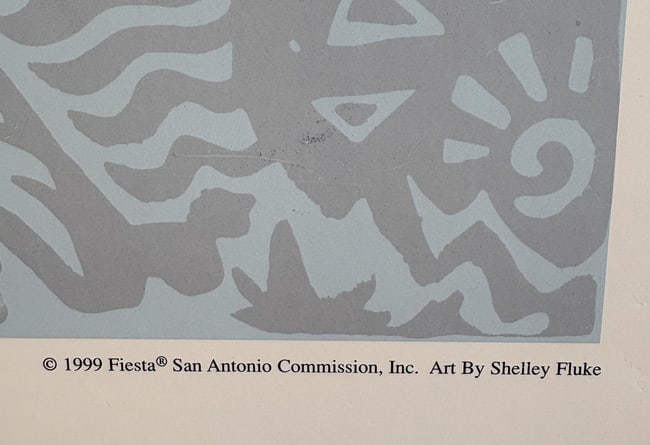 Signed Shelley Fluke Fiesta San Antonio 1999 Limited Edition Poster 87/600 - 4