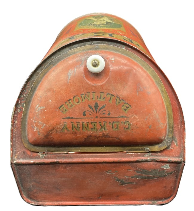 Antique CD Kenny Country General Store Tea Tin Bin Beautiful Graphics Baltimore MD - 7