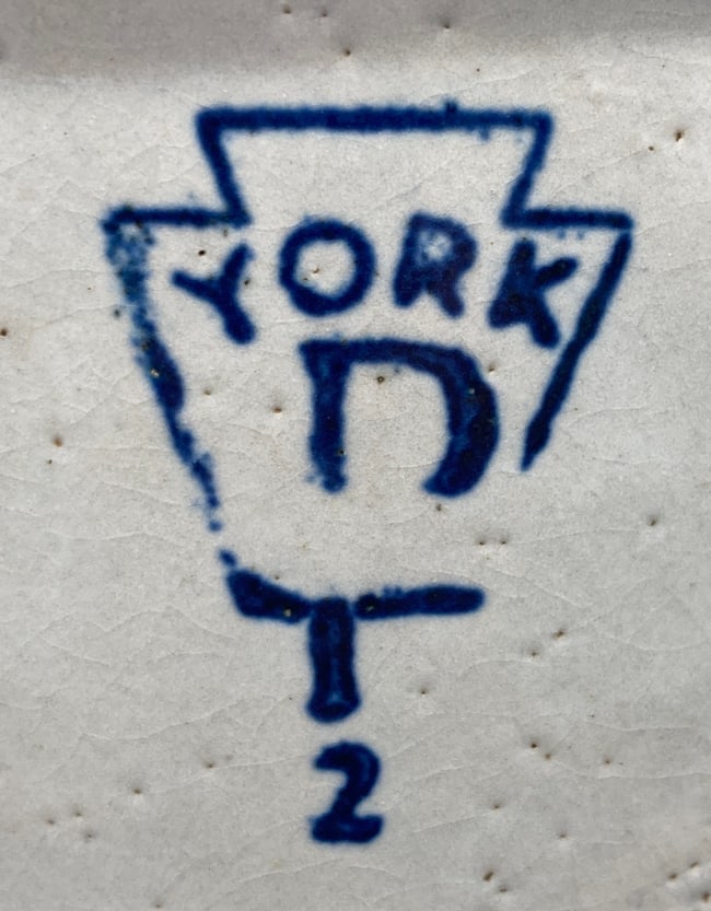 ANTIQUE STONEWARE CROCK COBALT BLUE DECORATION - 3