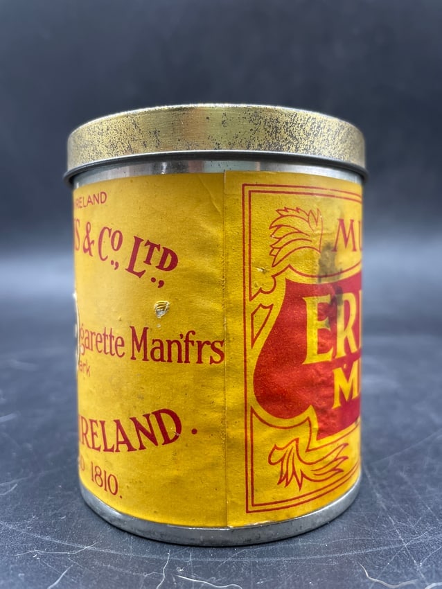 VINTAGE MURRAYS ERINMORE FLAKE TOBACCO TIN CIGARETTE SNUFF RARE EARLY 2 OZ CAN - 5