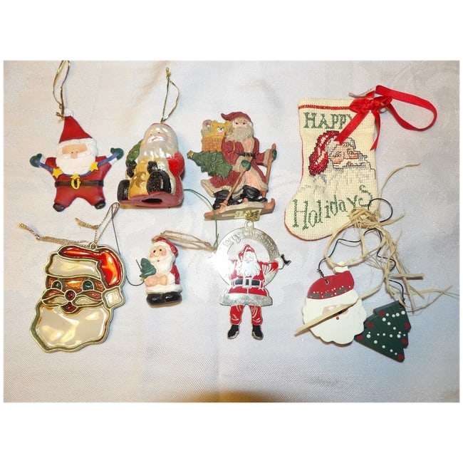 Collection of Santa Clause Ornaments - 2