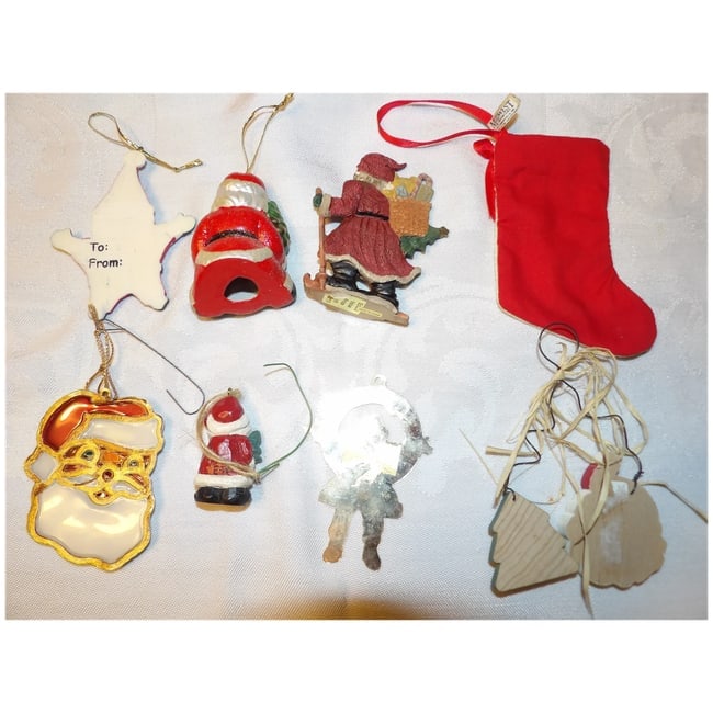 Collection of Santa Clause Ornaments - 3
