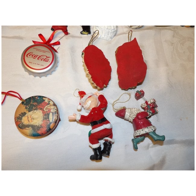 Collection of Santa Clause Ornaments - 5