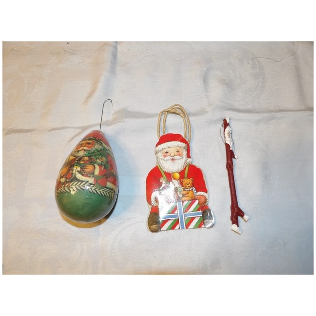 Collection of Santa Clause Ornaments - 8