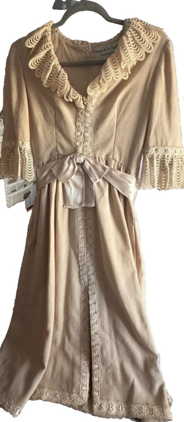 Vintage 60/70's Oscar De La Renta Boutique Ruffle Hem Dress Union Made Sz 8 (1 of 19)