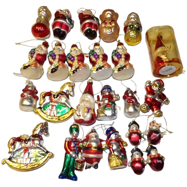 Collection of Blown Glass Ornaments & Jingle Bells (1 of 6)