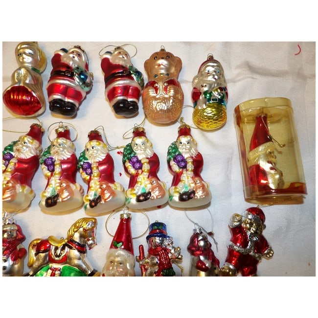 Collection of Blown Glass Ornaments & Jingle Bells - 3