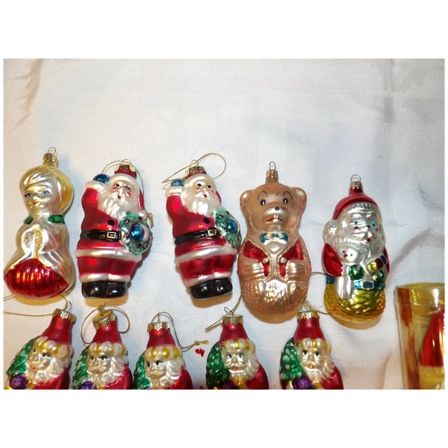 Collection of Blown Glass Ornaments & Jingle Bells - 4
