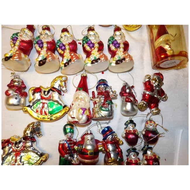 Collection of Blown Glass Ornaments & Jingle Bells - 5