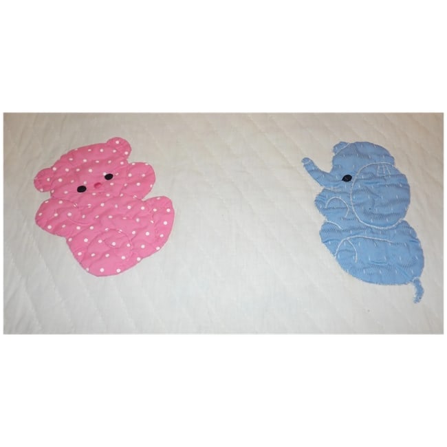 Machine Made Kids Baby Crib Quilt with Animals - 4