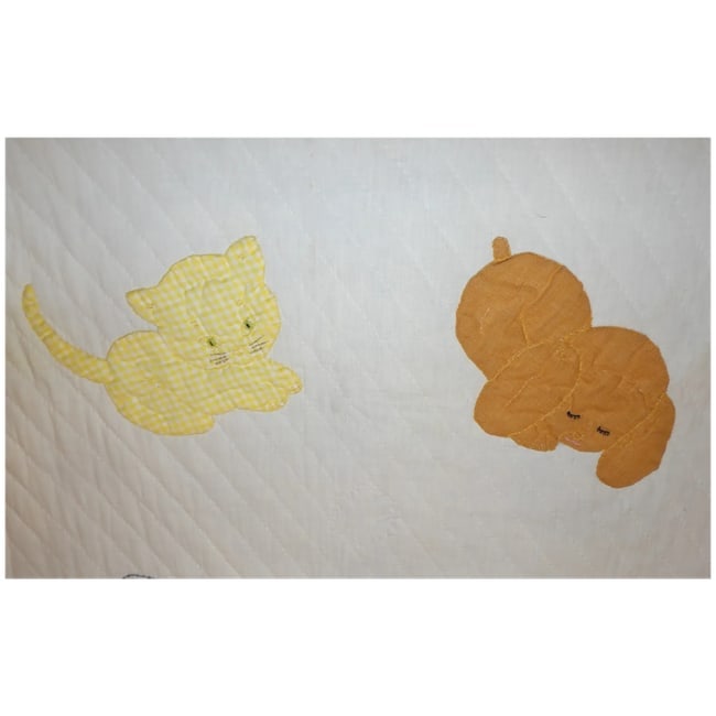 Machine Made Kids Baby Crib Quilt with Animals - 6