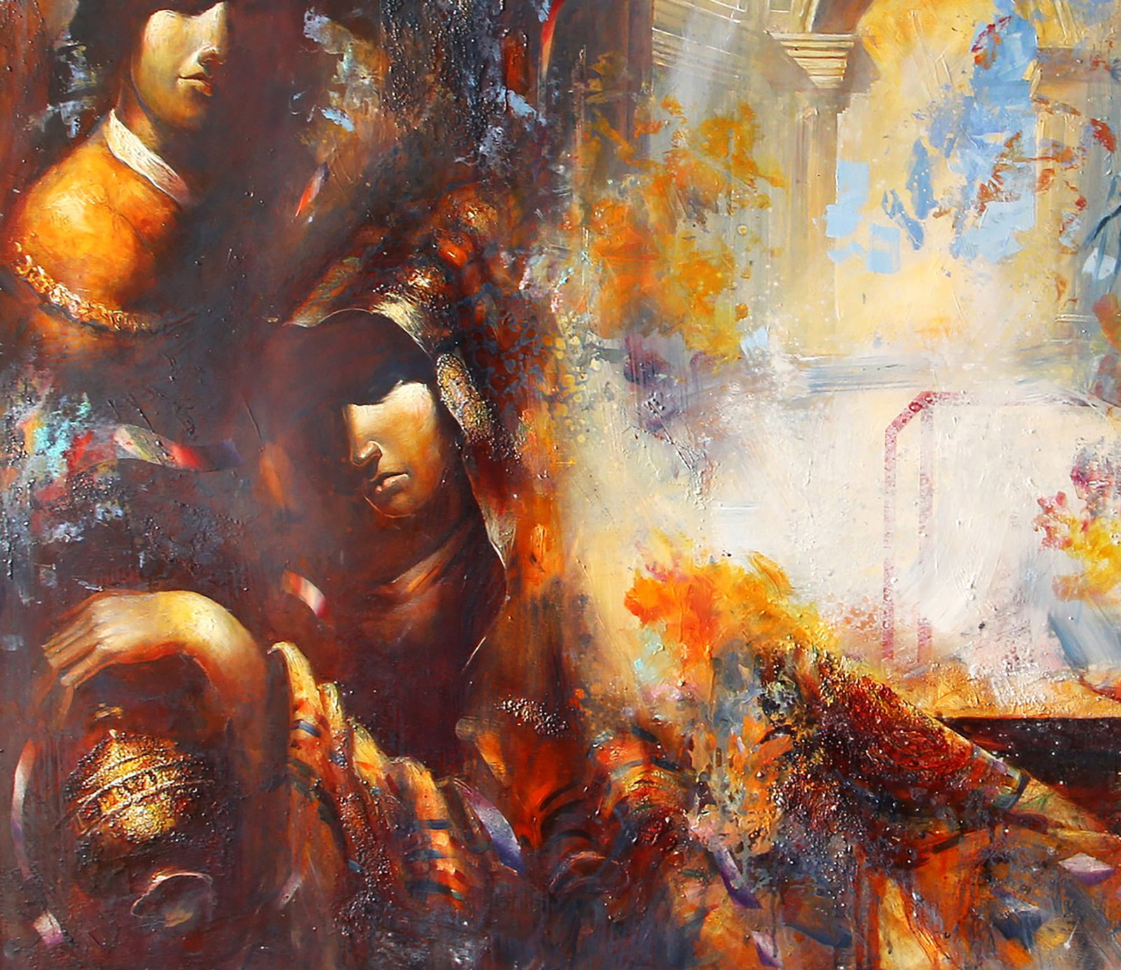 Oil painting Two in a classic interior Alexander Dobrodiy - 5