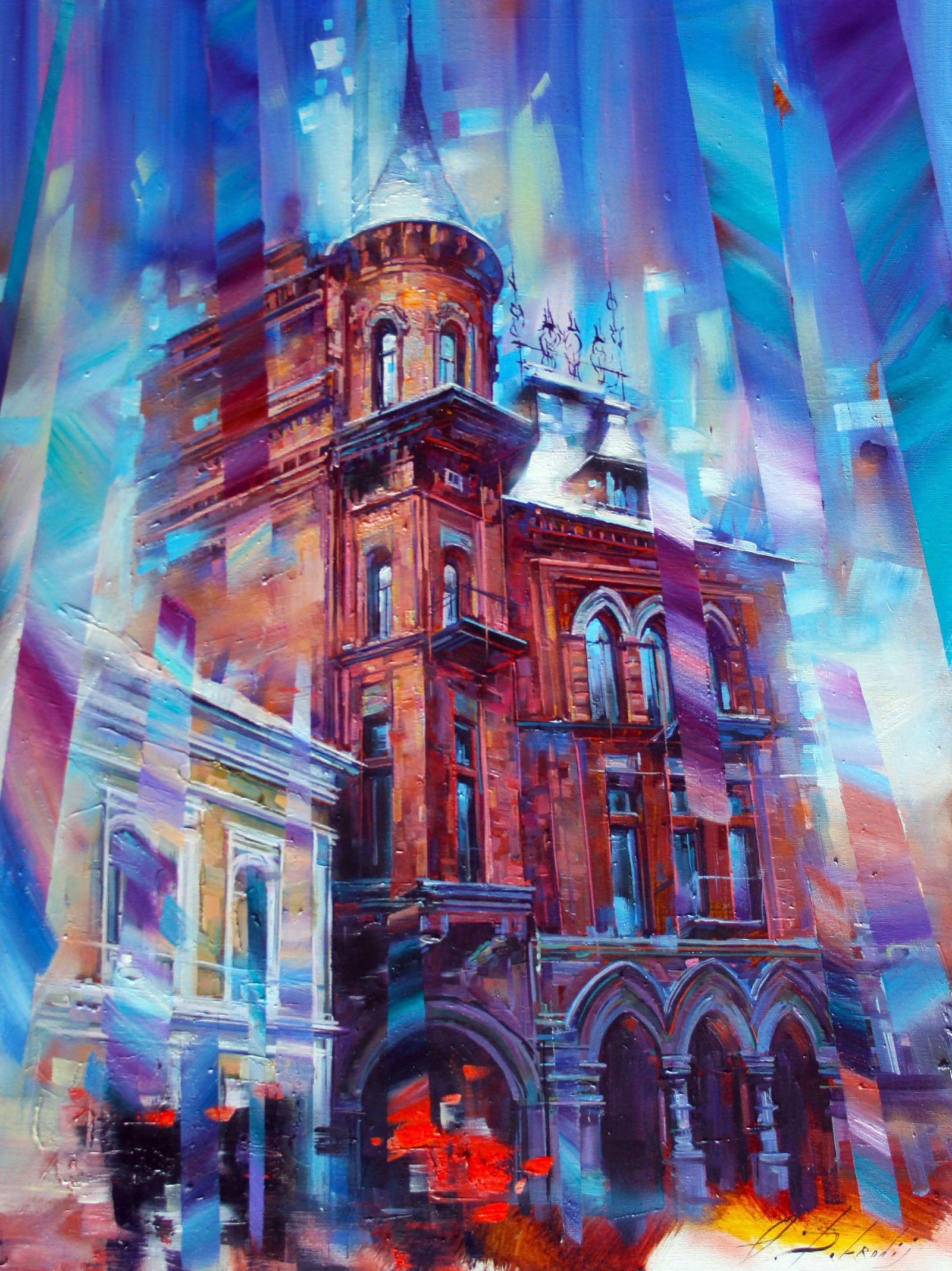 Oil painting Baron's House Alexander Dobrodiy: Title: Oil painting Baron's House Alexander Dobrodiy Description: 12DOBROD Painter: Alexander Dobrodiy Size: 80x60 cm/31.49x23.62 inches Components: oil, canvas Original painting CONDITION: excellent