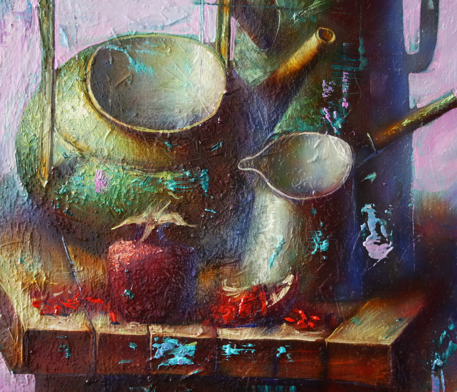 Oil painting Green still life Alexander Dobrodiy - 2