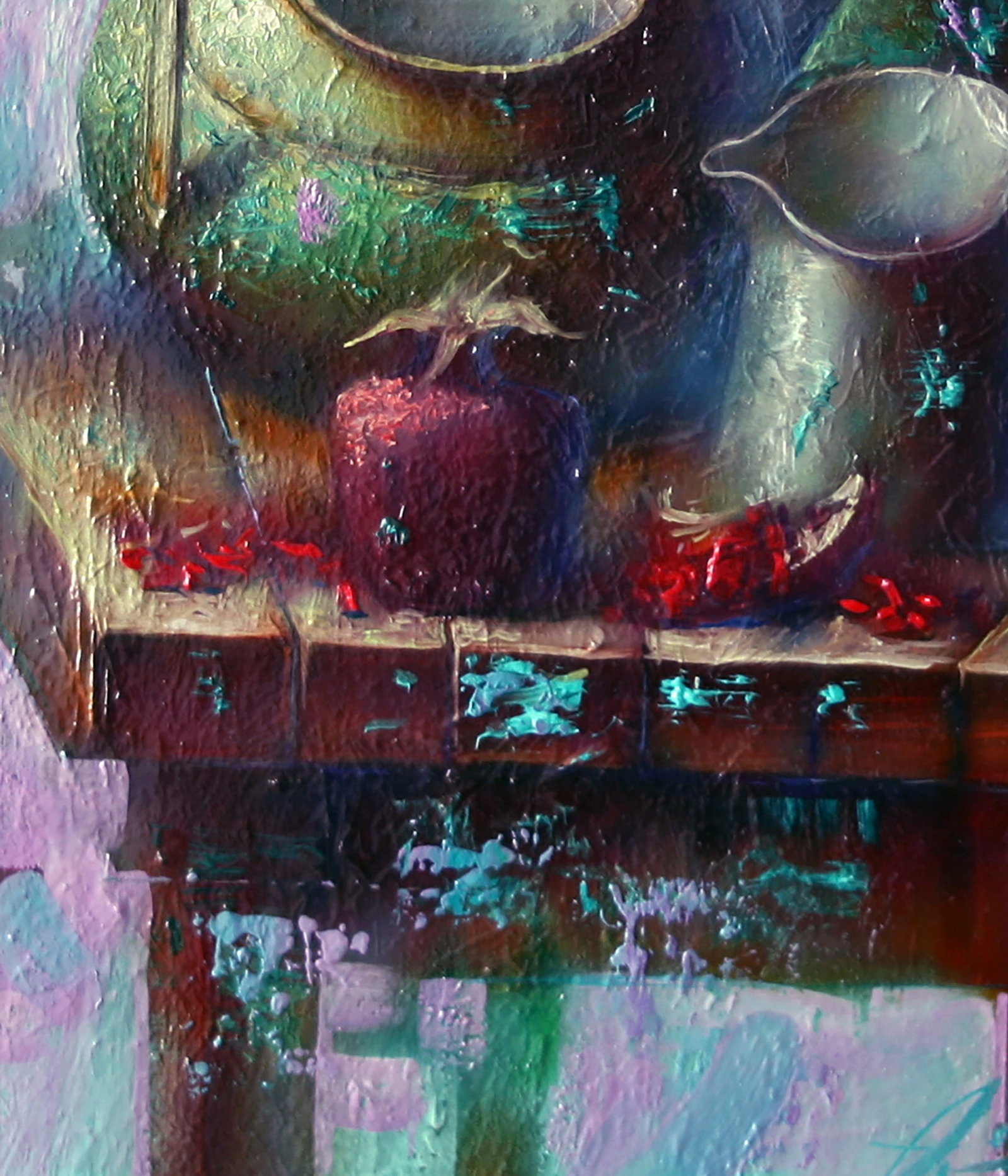 Oil painting Green still life Alexander Dobrodiy - 7