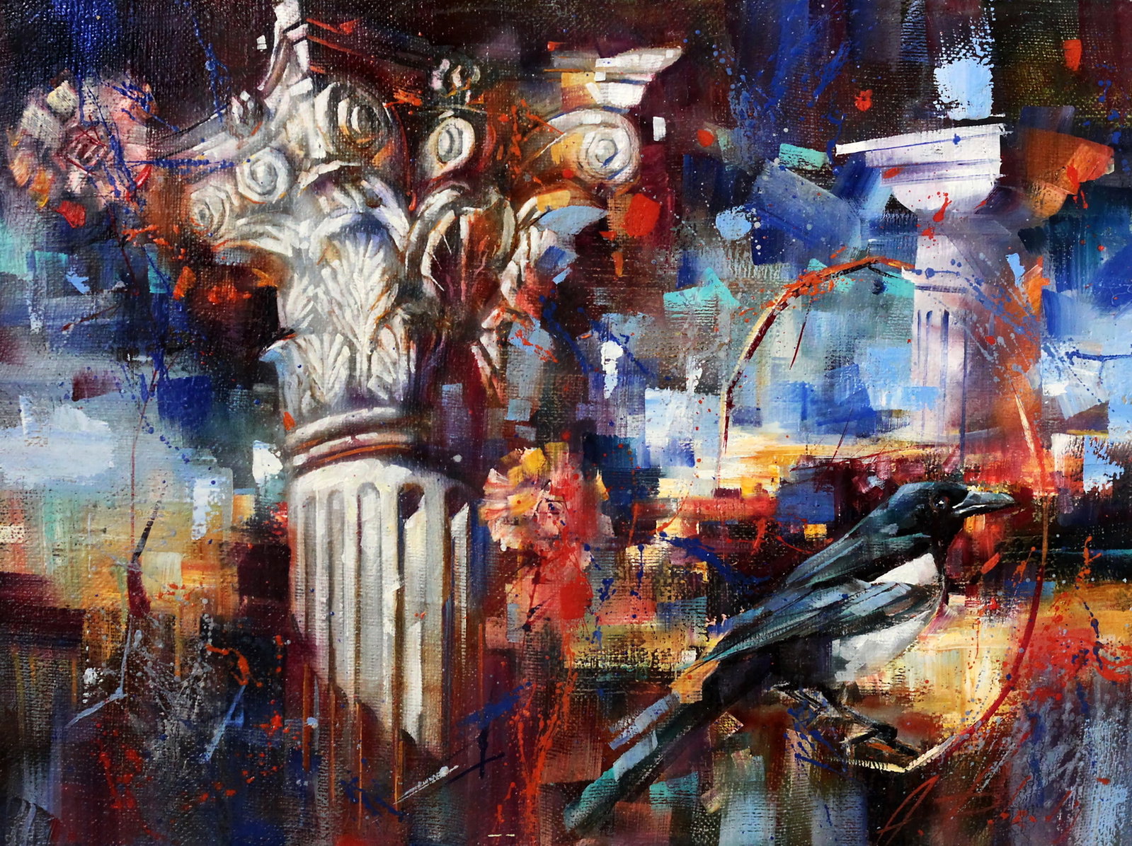 Oil painting Capital Alexander Dobrodiy: Title: Oil painting Capital Alexander Dobrodiy Description: 15DOBROD Painter: Alexander Dobrodiy Size: 60x80 cm/23.62x31.49 inches Components: oil, canvas Original painting CONDITION: excellent