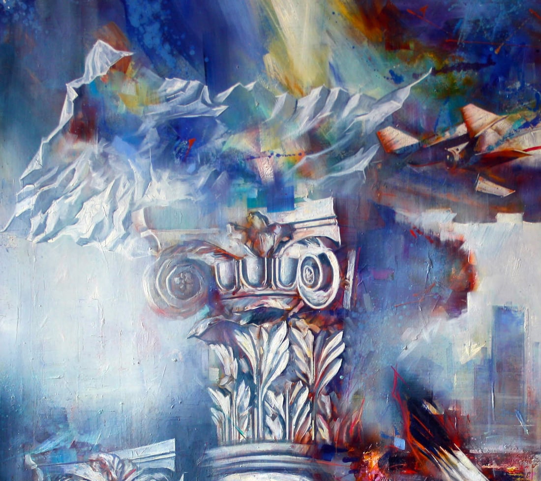Oil painting Flight over the city Alexander Dobrodiy - 4