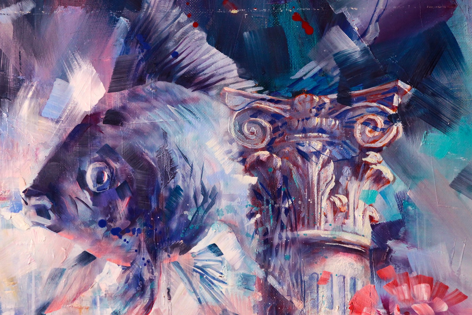 Oil painting Bluebirds Alexander Dobrodiy - 3