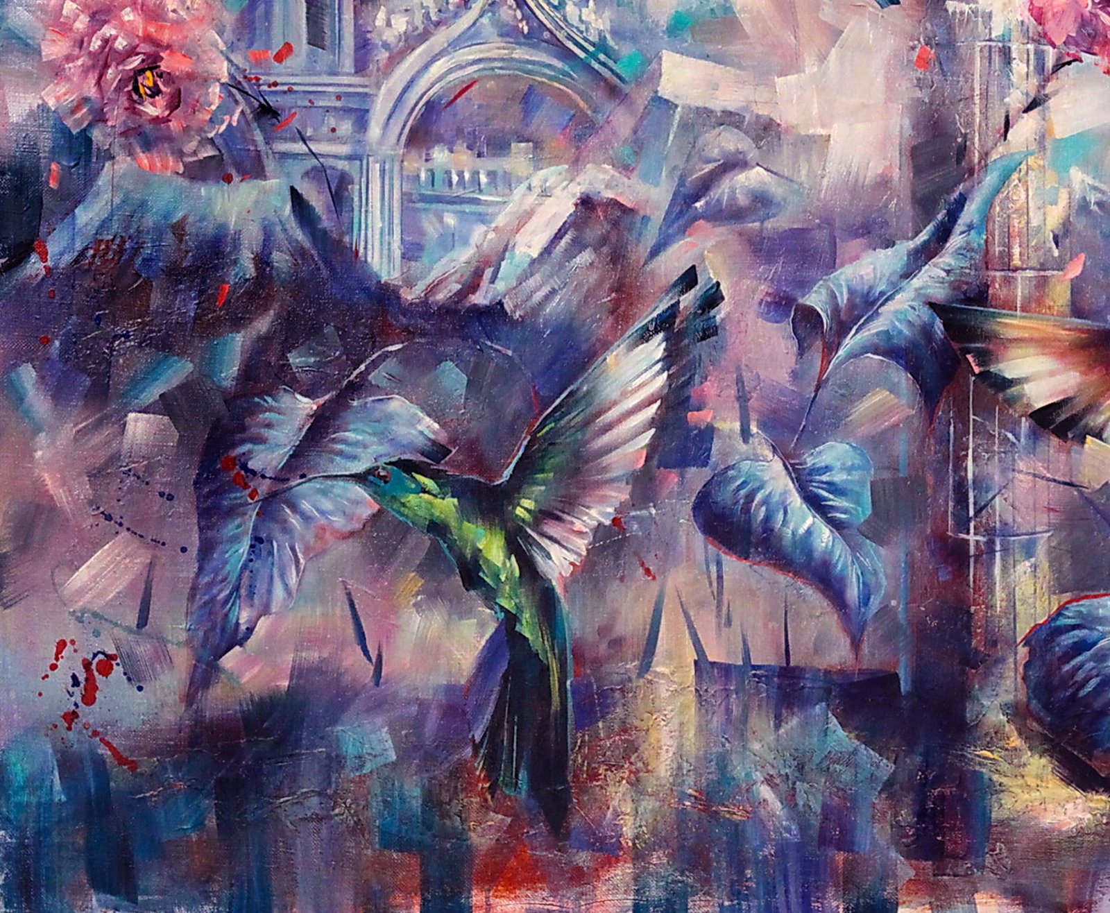 Oil painting Bluebirds Alexander Dobrodiy - 7
