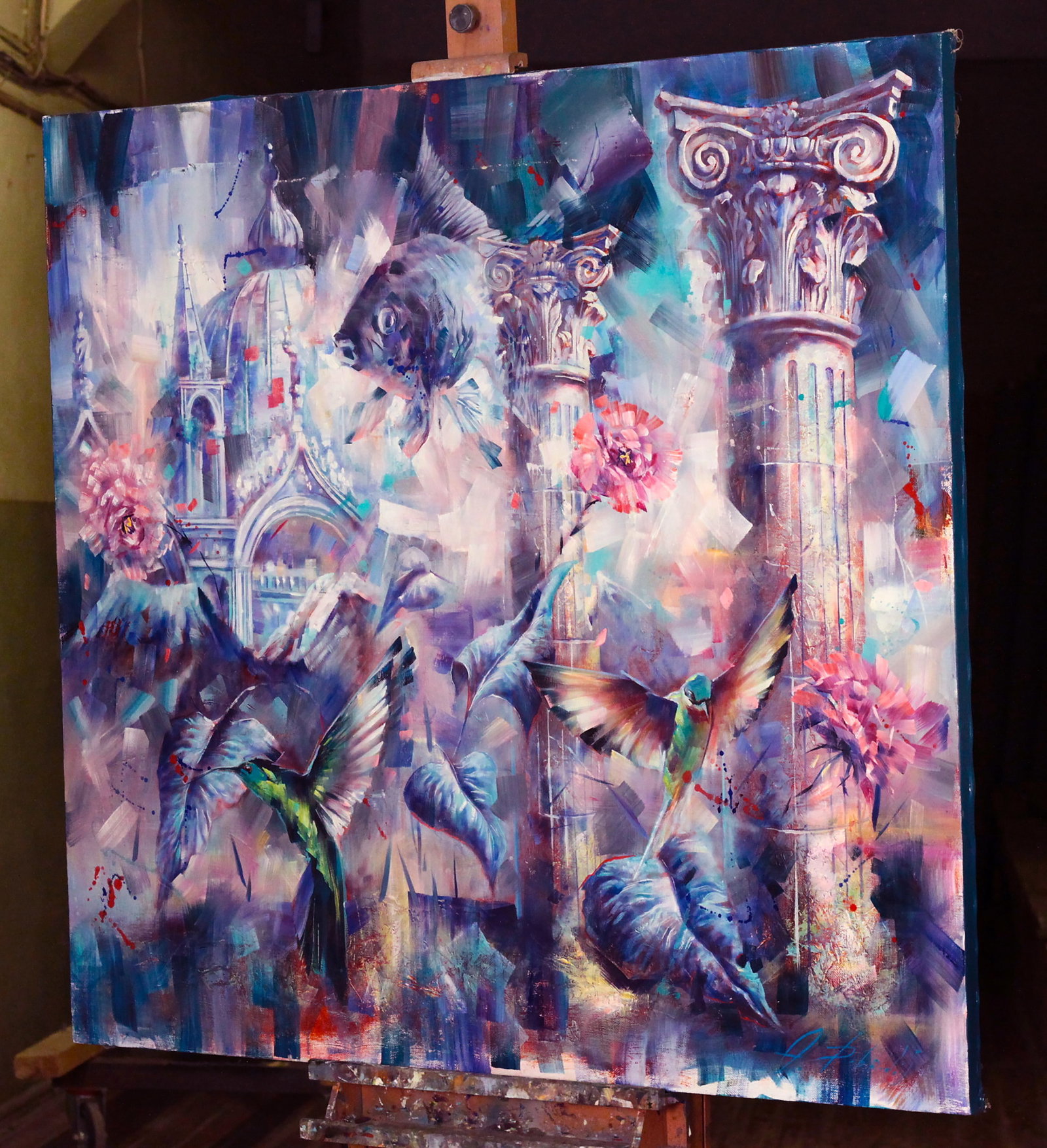 Oil painting Bluebirds Alexander Dobrodiy - 8