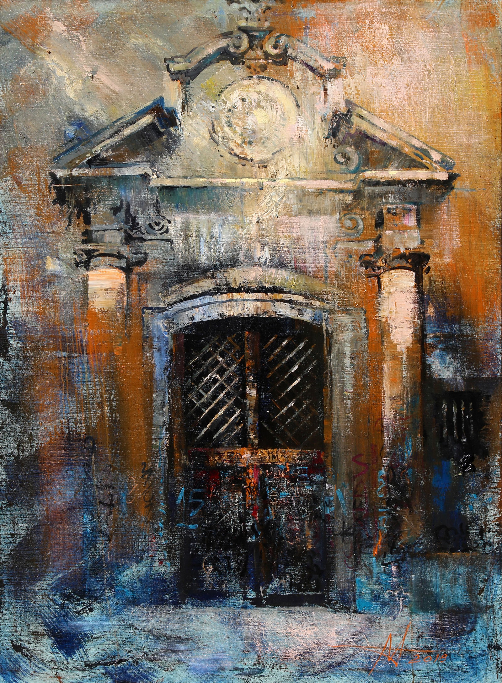 Oil painting Door fifteen Anatoliy Menkiv: Title: Oil painting Door fifteen Anatoliy Menkiv Description: 26MENK Painter: Anatoliy Menkiv Size: 170x125 cm/66.92x49.21 inches Components: oil, acrylic, canvas Original painting - project LIFE OF