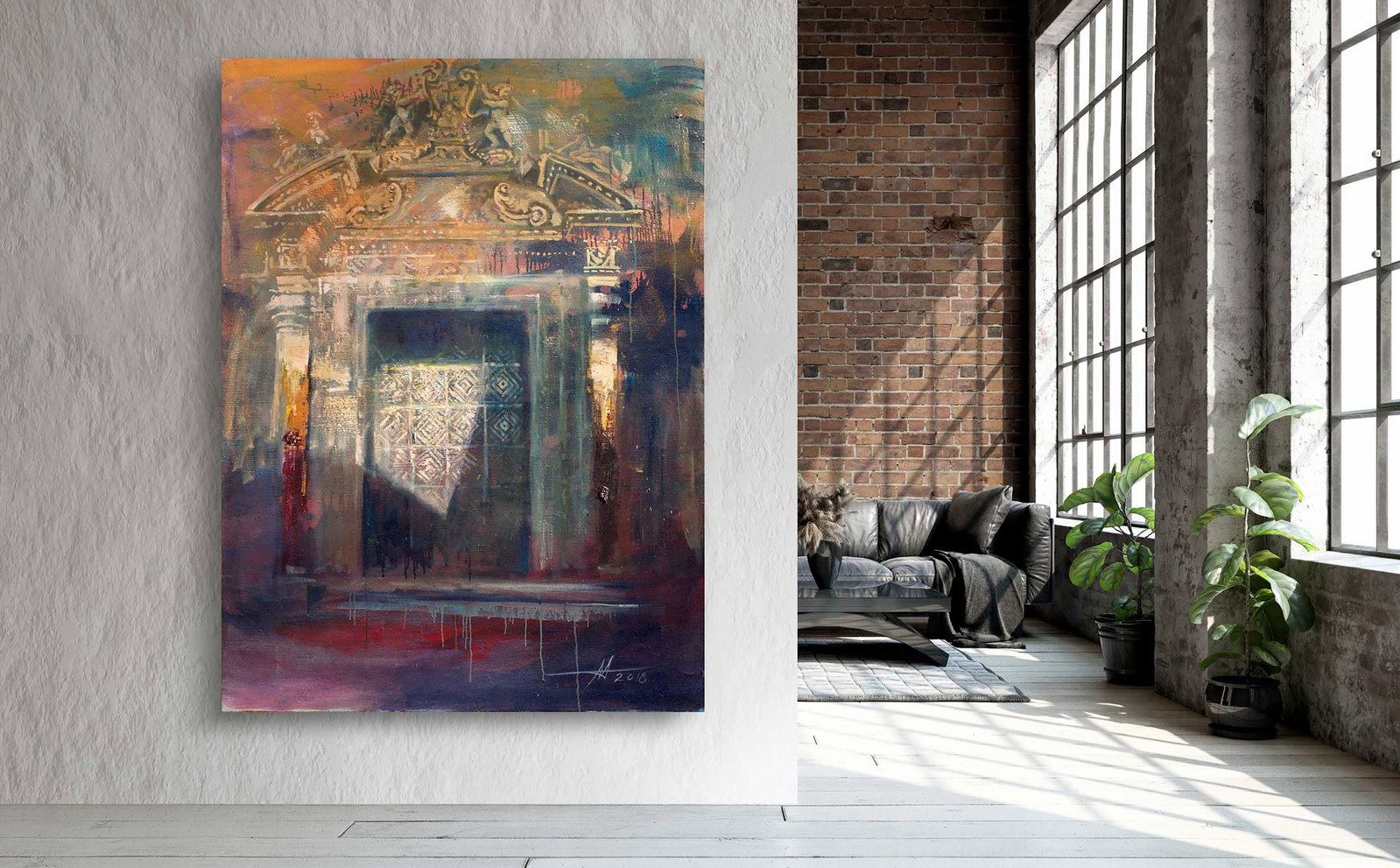 Oil painting Illuminated with Light Anatoliy Menkiv - 2