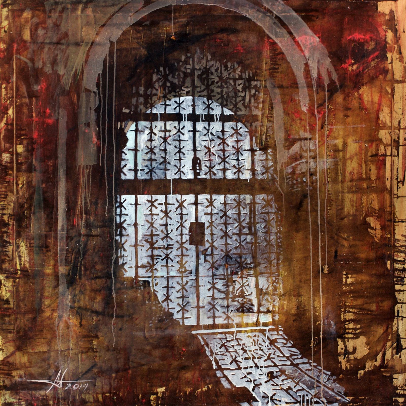 Oil painting Time of light Anatoliy Menkiv: Title: Oil painting Time of light Anatoliy Menkiv Description: 31MENK Painter: Anatoliy Menkiv Size: 120x120 cm/47.24x47.24 inches Components: oil, acrylic, canvas Original painting - project LIFE OF