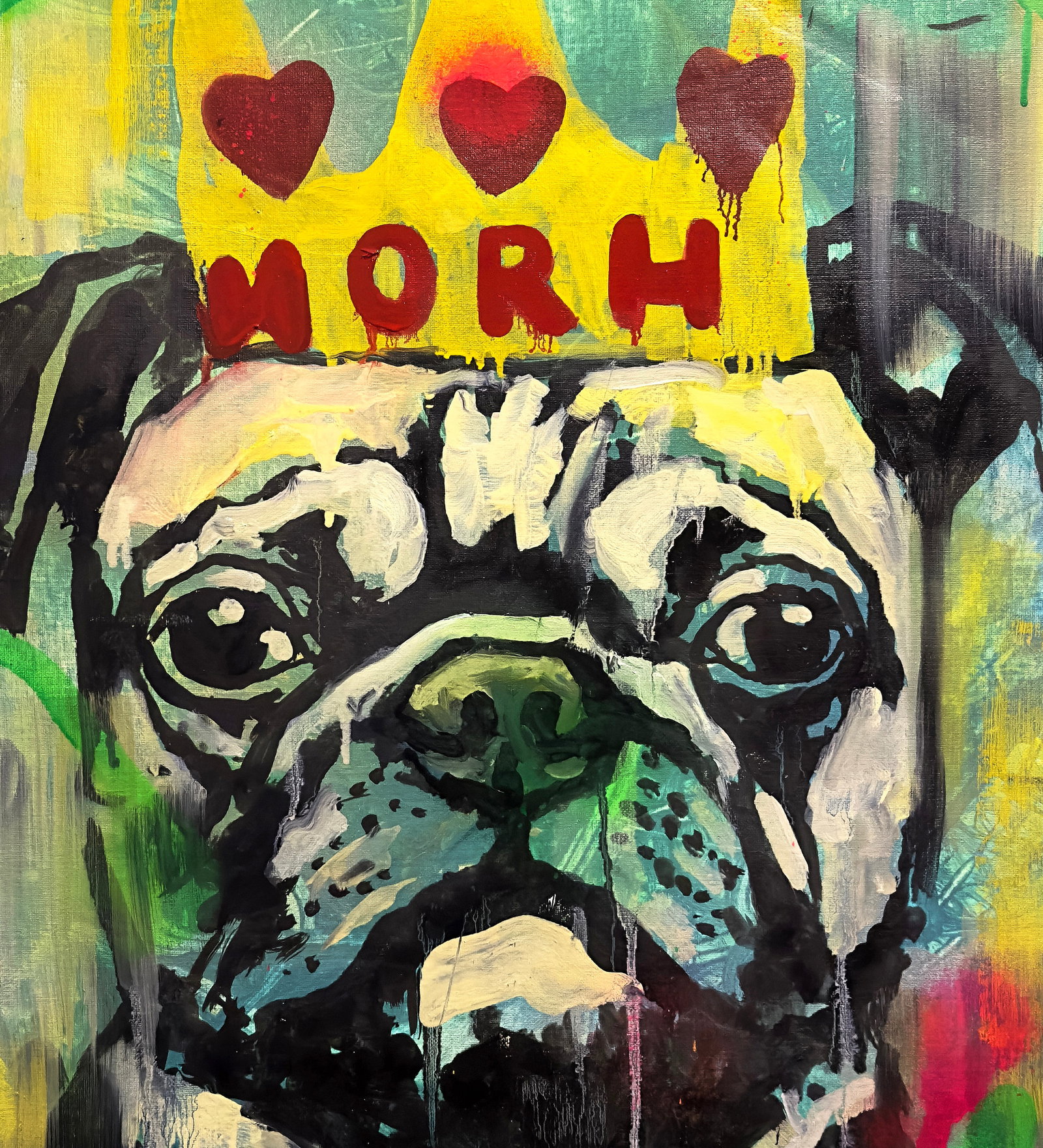 Acrylic painting Pug Anatoliy Menkiv - 6