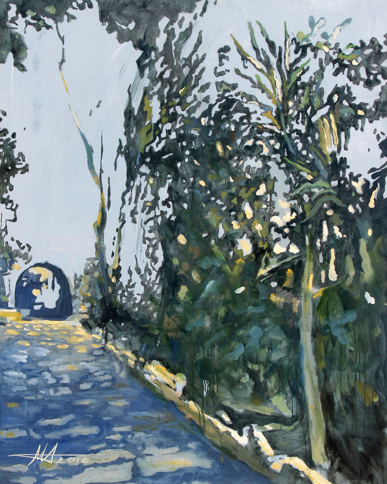 Oil painting Memoirs Anatoliy Menkiv: Title: Oil painting Memoirs Anatoliy Menkiv Description: 47MENK Painter: Anatoliy Menkiv Size: 150x120 cm/59.05x47.24 inches Components: oil, canvas Original painting - series PERCEPTION CONDITION: ex