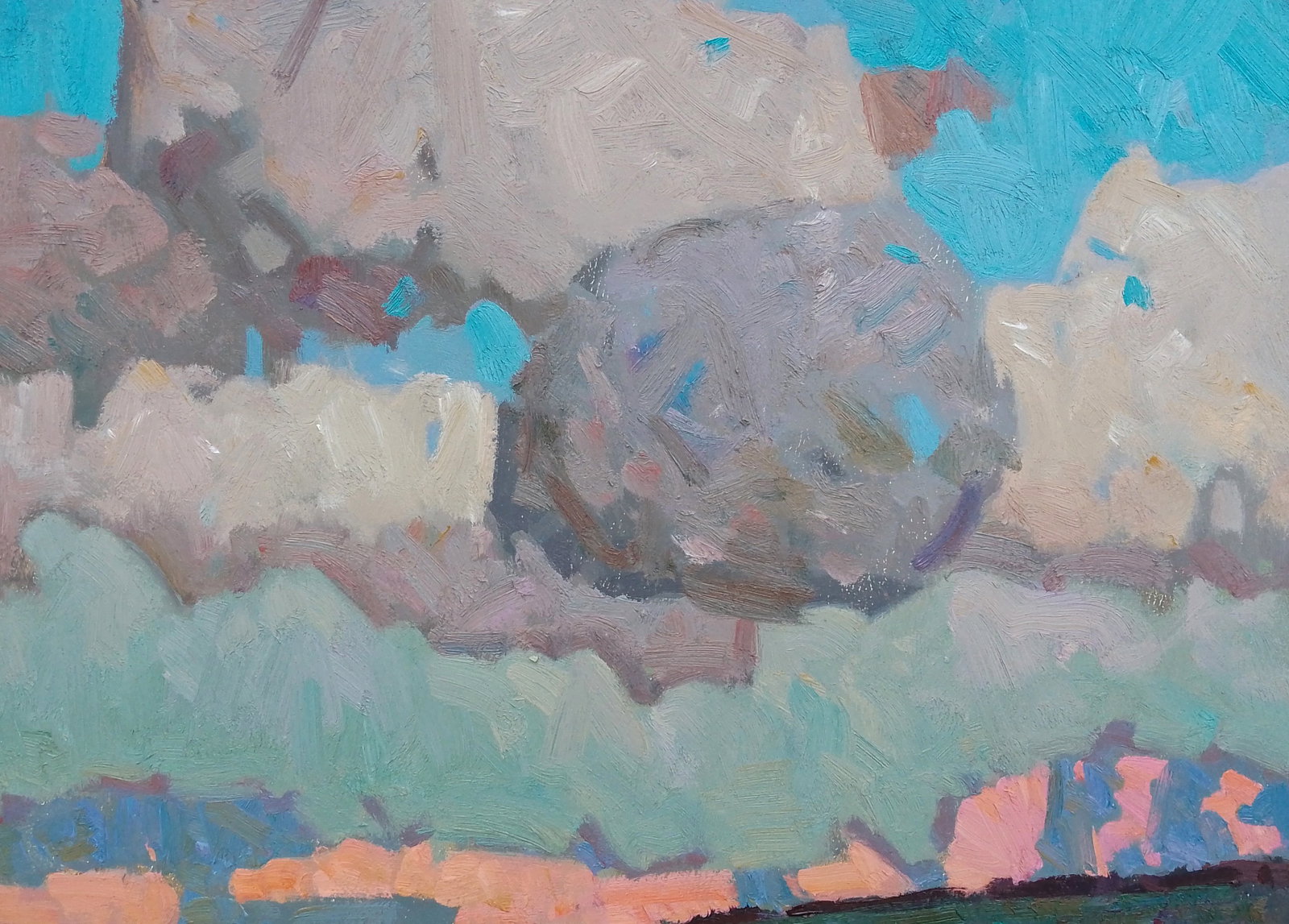 Oil painting The storm has passed Igor Tuzhikov: Title: Oil painting The storm has passed Igor Tuzhikov Description: 30TUZHIK Painter: Igor Tuzhikov Size: 25x35 cm/9.84x13.77 inches Components: oil, cardboard Original painting CONDITION: excellent