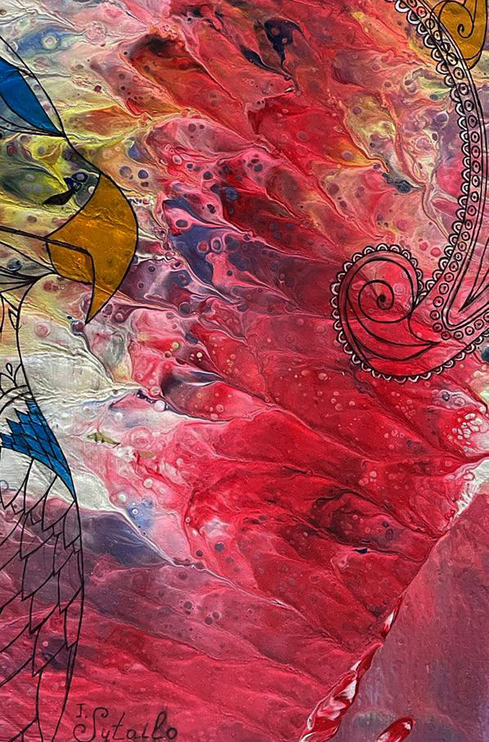 Acrylic painting Awakening of the Eagle Irina Sitaylo - 5