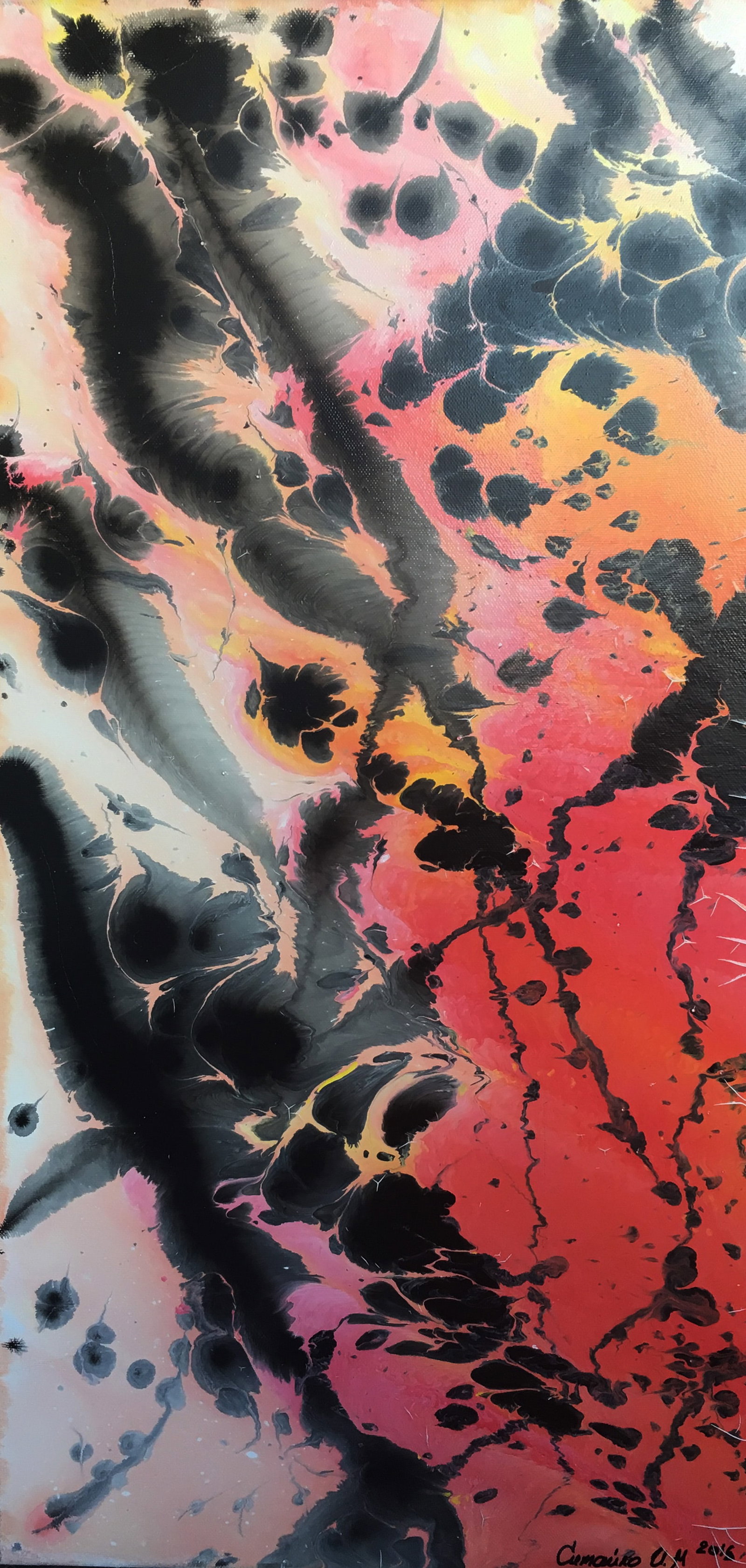Acrylic painting Whirlwind of Passion Irina Sitaylo: Title: Acrylic painting Whirlwind of Passion Irina Sitaylo Description: 15SITA Painter: Irina Sitaylo Size: 40x80 cm/15.74x31.49 inches Components: acrylic, canvas Original painting CONDITION: