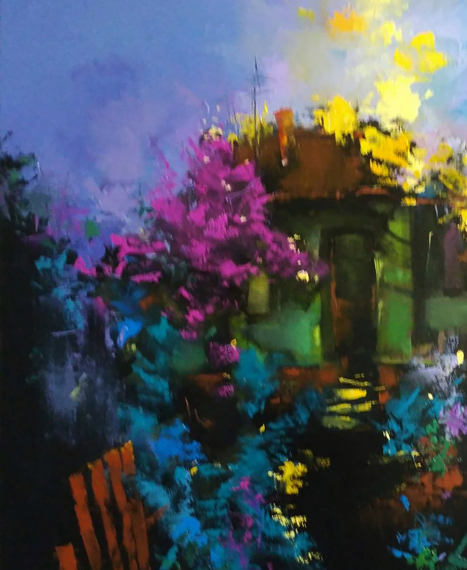 Oil painting Evening in the village Stepan Verbeshchuk - 2